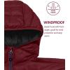 imageLittle Donkey Andy Womens Packable Puffer Jacket Lightweight Windproof Hooded Winter Coat with Recycled Insulation Dark Red XL