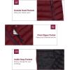imageLittle Donkey Andy Womens Packable Puffer Jacket Lightweight Windproof Hooded Winter Coat with Recycled Insulation Dark Red XL