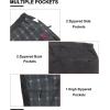imageLittle Donkey Andy Womens Softshell Pants Fleece Lined and Water Repellant for Hiking Ski SnowboardingBlack Plaid