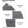 imageLittle Donkey Andy Womens Softshell Pants Fleece Lined and Water Repellant for Hiking Ski SnowboardingGray Plaid