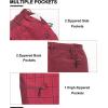 imageLittle Donkey Andy Womens Softshell Pants Fleece Lined and Water Repellant for Hiking Ski SnowboardingRed Plaid