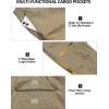 imageLittle Donkey Andy Womens Windproof Hiking Cargo Pants Fleece Lined Water Repellent Ski Snow Softshell PantsKhaki Heather