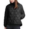 imageLittle Donkey Andy Womens Lightweight Puffer Jacket with Recycled Insulation Button Down Quilted CoatsBlack