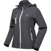 imageLittle Donkey Andy Womens Water Repellent Ski Snowboarding Jacket with Removable HoodGray
