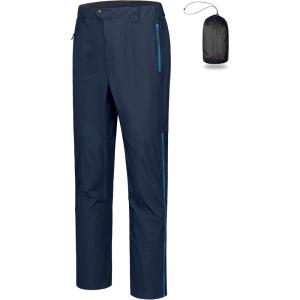 imageLittle Donkey Andy Mens Rain Pants Waterproof Lightweight Overpants Windproof Outdoor Pants for Hiking Golf FishingGalaxy Blue