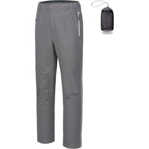 imageLittle Donkey Andy Mens Rain Pants Waterproof Lightweight Overpants Windproof Outdoor Pants for Hiking Golf FishingGull Gray