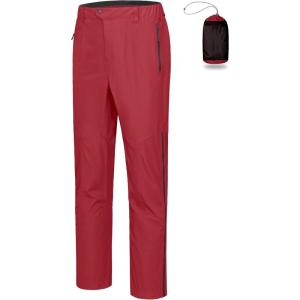 imageLittle Donkey Andy Mens Rain Pants Waterproof Lightweight Overpants Windproof Outdoor Pants for Hiking Golf FishingRed