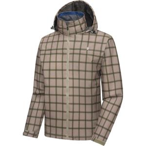imageLittle Donkey Andy Mens Waterproof Rain Jacket Lightweight Rain Coat Raincoat with Hood for Golf HikingGreen Plaid