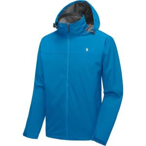 imageLittle Donkey Andy Mens Waterproof Rain Jacket Lightweight Rain Coat Raincoat with Hood for Golf HikingOcean Blue