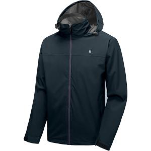 imageLittle Donkey Andy Mens Waterproof Rain Jacket Lightweight Rain Coat Raincoat with Hood for Golf HikingStratified Sea