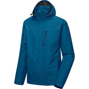 imageLittle Donkey Andy Mens Waterproof Rain Jacket with Detachable Hood Outdoor Raincoat for Hiking Travel CyclingA4blue