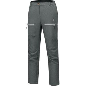 imageLittle Donkey Andy Womens Windproof Hiking Cargo Pants Fleece Lined Water Repellent Ski Snow Softshell PantsGrey Heather