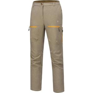 imageLittle Donkey Andy Womens Windproof Hiking Cargo Pants Fleece Lined Water Repellent Ski Snow Softshell PantsKhaki Heather