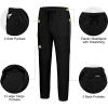 imageLittle Donkey Andy Mens Cargo Joggers Lightweight Quick Dry Hiking Pants Athletic Running Workout Lounge Casual OutdoorBlack