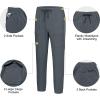 imageLittle Donkey Andy Mens Cargo Joggers Lightweight Quick Dry Hiking Pants Athletic Running Workout Lounge Casual OutdoorSteel Grey
