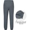 imageLittle Donkey Andy Mens Cargo Joggers Lightweight Quick Dry Hiking Pants Athletic Running Workout Lounge Casual OutdoorSteel Grey