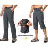 imageLittle Donkey Andy Mens Convertible Hiking Pants with Belt Lightweight ZipOff Quick Dry Tactical Cargo PantsDark Grey