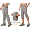 imageLittle Donkey Andy Mens Convertible Hiking Pants with Belt Lightweight ZipOff Quick Dry Tactical Cargo PantsGrey