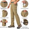 imageLittle Donkey Andy Mens Convertible Hiking Pants with Belt Lightweight ZipOff Quick Dry Tactical Cargo PantsKhaki