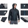 imageLittle Donkey Andy Mens Highperformance Waterproof Rain Jacket Ultra Lightweight Rain Shell for HikingGolfTravelD6black Blueultra Lightweight