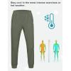 imageLittle Donkey Andy Mens QuickDrying Running Pants Stretch Cooling Performance Mens Joggers with PocketsGrey Green