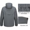 imageLittle Donkey Andy Mens Waterproof Rain Jacket Outdoor Lightweight Rain Shell Coat for Hiking Golf TravelGrey