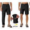 imageLittle Donkey Andy Mens Zip Off Convertible Quick Dry Cargo Pants Stretch Lightweight Hiking Travel CampingBlack