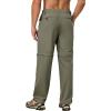 imageLittle Donkey Andy Mens Zip Off Convertible Quick Dry Cargo Pants Stretch Lightweight Hiking Travel CampingLaurel Oak