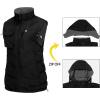 imageLittle Donkey Andy Womens Fleece Puffy Vest Warm Sleeveless Puffer Jacket with Removable Hood for Golfing HikingBlack