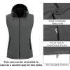 imageLittle Donkey Andy Womens Fleece Puffy Vest Warm Sleeveless Puffer Jacket with Removable Hood for Golfing HikingBlack