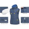 imageLittle Donkey Andy Womens Fleece Puffy Vest Warm Sleeveless Puffer Jacket with Removable Hood for Golfing HikingBlue