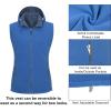 imageLittle Donkey Andy Womens Fleece Puffy Vest Warm Sleeveless Puffer Jacket with Removable Hood for Golfing HikingBlue