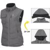 imageLittle Donkey Andy Womens Fleece Puffy Vest Warm Sleeveless Puffer Jacket with Removable Hood for Golfing HikingGrey
