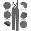 imageLittle Donkey Andy Womens Insulated Ski Bibs Snow Pants Water Resistant Snowboard Softshell Pants with SuspendersSteel Gray