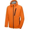 imageLittle Donkey Andy Mens Highperformance Waterproof Rain Jacket Ultra Lightweight Rain Shell for HikingGolfTravelD5orangeultra Lightweight