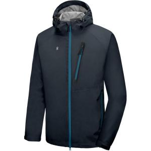 imageLittle Donkey Andy Mens Highperformance Waterproof Rain Jacket Ultra Lightweight Rain Shell for HikingGolfTravelD6black Blueultra Lightweight