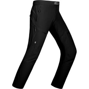 imageLittle Donkey Andy Mens UPF 50 Lightweight Quick Dry Hiking Pants with Zipper Pockets for Outdoor TravelBlack