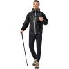 imageLittle Donkey Andy Mens Lightweight Windbreaker Jacket Breathable Windproof Hooded Wind Coat Hiking Running Golf TravelBlack