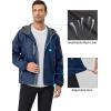 imageLittle Donkey Andy Mens Lightweight Windbreaker Jacket Breathable Windproof Hooded Wind Coat Hiking Running Golf TravelDark Blue