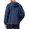 imageLittle Donkey Andy Mens Lightweight Windbreaker Jacket Breathable Windproof Hooded Wind Coat Hiking Running Golf TravelDark Blue