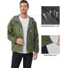 imageLittle Donkey Andy Mens Lightweight Windbreaker Jacket Breathable Windproof Hooded Wind Coat Hiking Running Golf TravelPesto Green