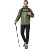 imageLittle Donkey Andy Mens Lightweight Windbreaker Jacket Breathable Windproof Hooded Wind Coat Hiking Running Golf TravelPesto Green