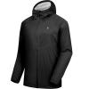 imageLittle Donkey Andy Mens Ultra Light Rain Jacket Stretch Waterproof Raincoat with Hood for Hiking RunningBlack