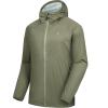 imageLittle Donkey Andy Mens Ultra Light Rain Jacket Stretch Waterproof Raincoat with Hood for Hiking RunningGray Green