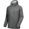 imageLittle Donkey Andy Mens Ultra Light Rain Jacket Stretch Waterproof Raincoat with Hood for Hiking RunningIron Gray