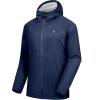 imageLittle Donkey Andy Mens Ultra Light Rain Jacket Stretch Waterproof Raincoat with Hood for Hiking RunningSapphire Blue