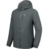 imageLittle Donkey Andy Mens Windbreak Jacket Quick Drying Water Repellent Light Jackets for Men Wrinkle ReductionIron Grey