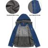 imageLittle Donkey Andy Womens Waterproof Rain Jacket Lightweight Windbreaker Breathable Raincoat with Hood for Outdoor HikingBlue Plaid