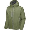 imageLittle Donkey Andy Mens Lightweight Windbreaker Jacket Breathable Windproof Hooded Wind Coat Hiking Running Golf TravelPesto Green