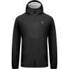 imageLittle Donkey Andy Mens Ultra Light Rain Jacket Stretch Waterproof Raincoat with Hood for Hiking RunningBlack